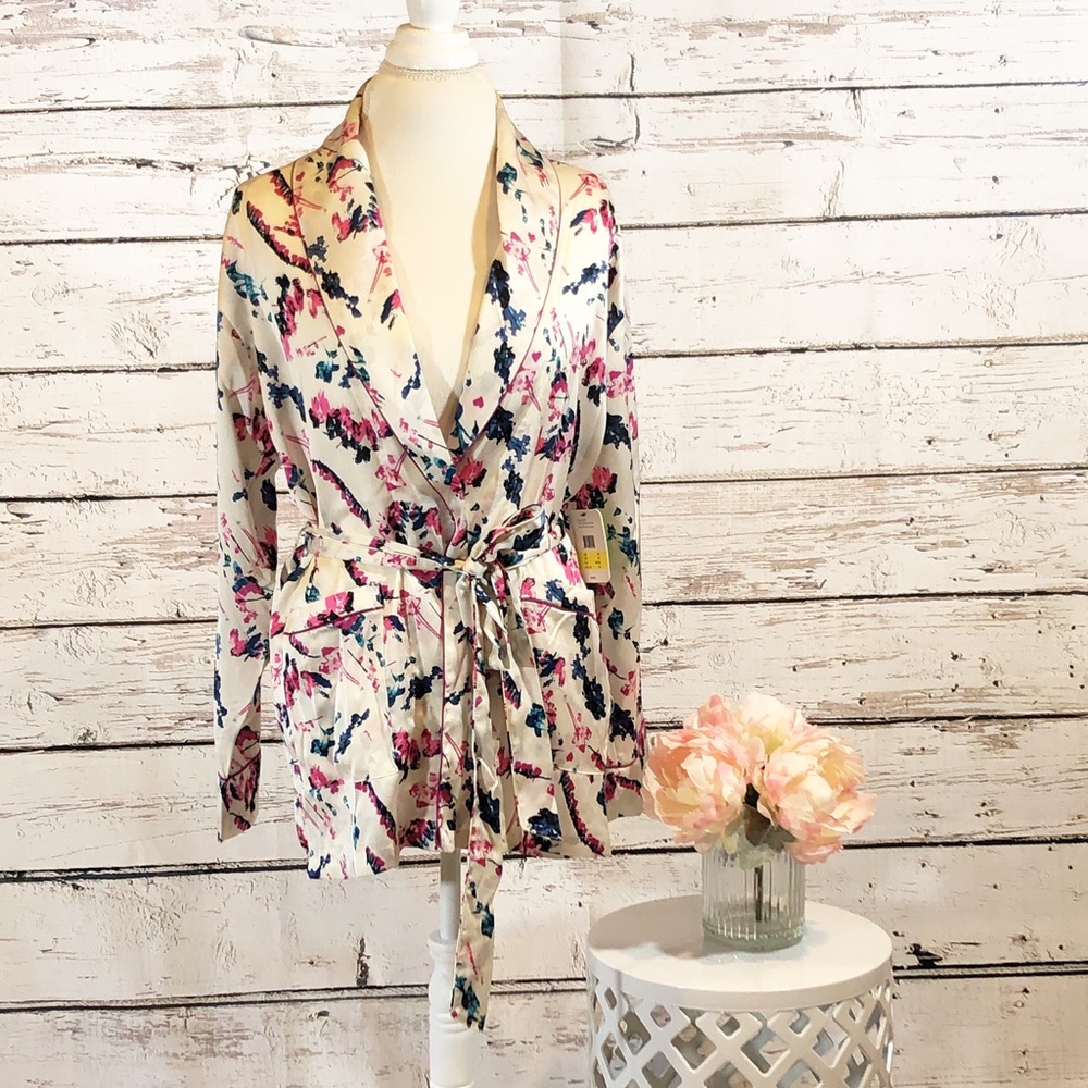 Sam Edelman satin robe sz M NWT